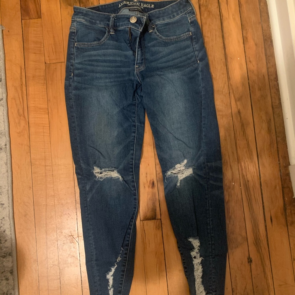 American Eagle distressed skinny jeans